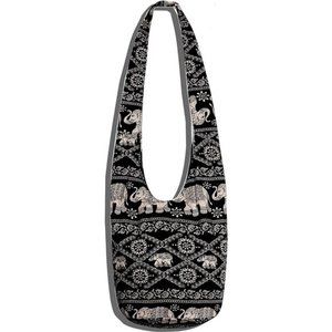 Hippie Crossbody Bag Thai Top Zip Hobo Sling Bag Handmade Hipster Messenger Bag